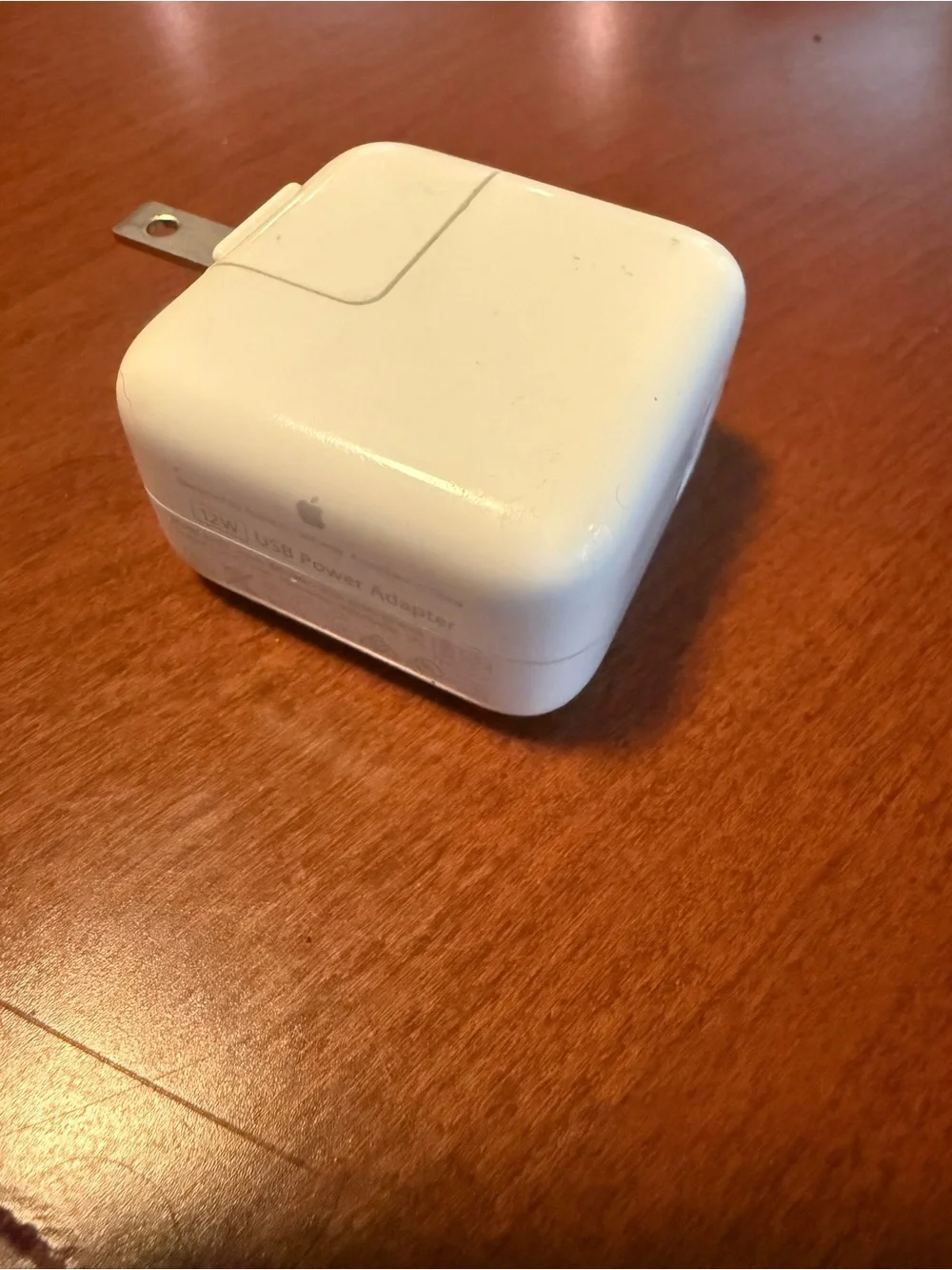 Apple White USB-A 12 W Power Adapter Charger with Foldable Plug